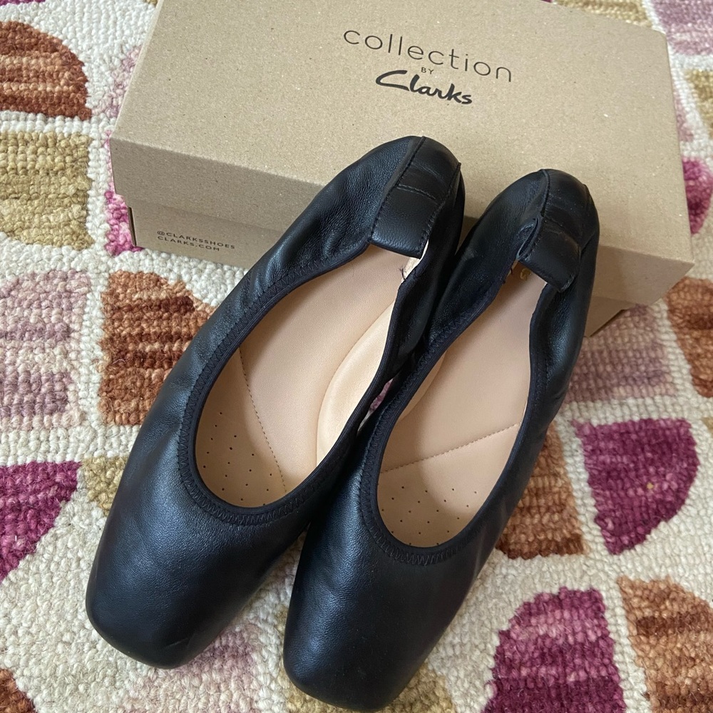 Clarks Soft Leather Ballet Flats